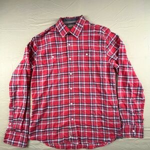 NWT Flag & Anthem Mens Long Sleeve Button Up Shirt Plaid M